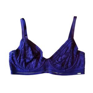 Victoria’s Secret PINK Purple Lace Underwire Bra 36C/D 783B2